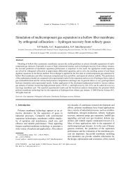 Simulation of multicomponent gas separation in a hollow fiber ...