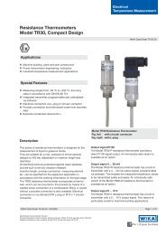 Resistance Thermometers Model TR30, Compact ... - BKW Instruments