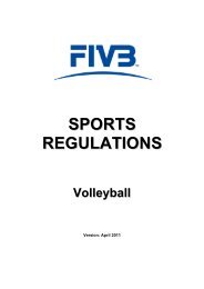 ANNEXES to the FIVB Sports Regulations