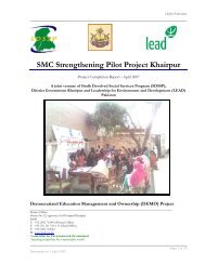 Project completion Report of SMCs Strengthening - Finance ...