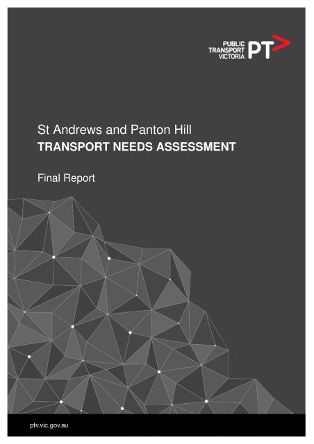 St Andrews and Panton Hill: Transport Needs Assessment - Public ...