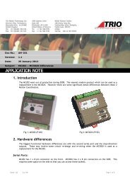 AN-261 MC202 - MC302X differences - Trio Motion Technology