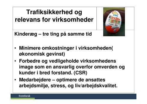 (Microsoft PowerPoint - Mennesker, virksomheder og trafiksikkerhed ...