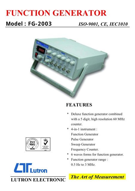 FG-2003 - Test and Measurement Instruments CC