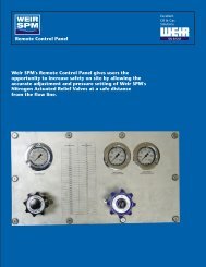 remote control panel flyer - front - Weir Oil & Gas Division