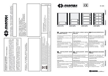 CD2131PL CD2138PL CD2132PL CD2134PL - Aci Farfisa