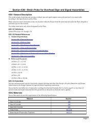 Section 639 Strain Poles for Overhead Sign and Signal Assemblies