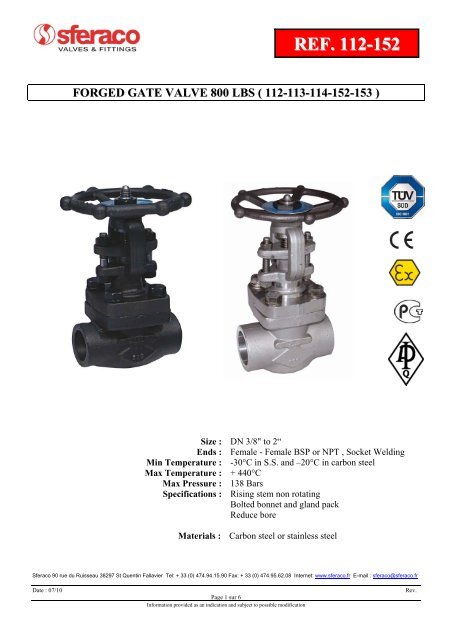 forged gate valve 800 lbs ( 112-113-114-152-153 )
