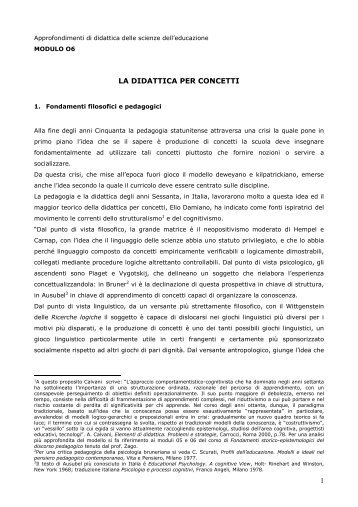 1 LA DIDATTICA PER CONCETTI