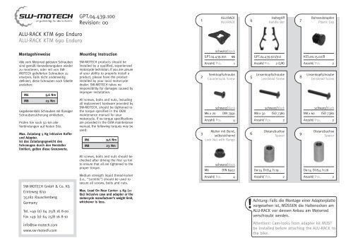 Anbauanleitung (PDF) - SW-MOTECH Shop