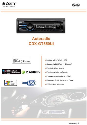 Autoradio CDX-GT550UI - Roady