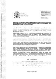 Resolución - Ministerio de Ciencia e Innovación