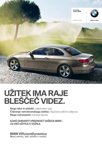 UÅ½ITEK IMA RAJE BLEÅ ÄEÄ VIDEZ. - BMW