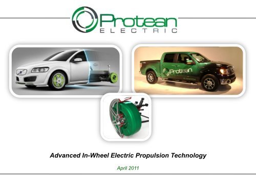 Advanced In-Wheel Electric Propulsion Technology - Protean Electric