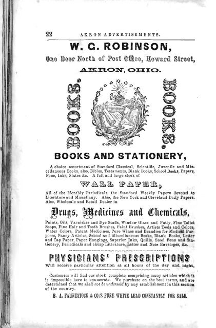 City Directory 1859 - Akron-Summit County Public Library