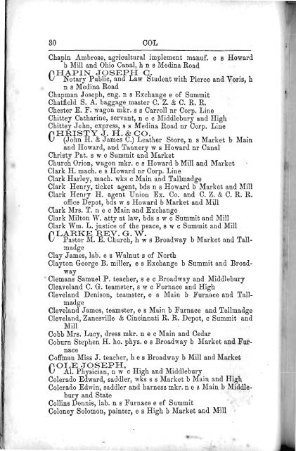 City Directory 1859 - Akron-Summit County Public Library