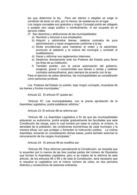 reforma a la constitucion de la republica de guatemala, decretada el ...