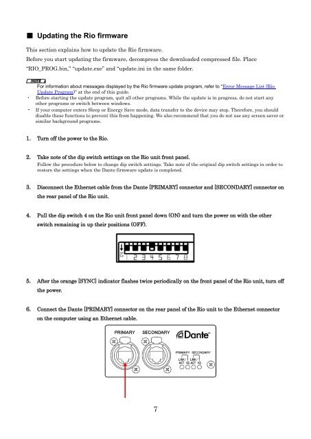 Rio3224-D/Rio1608-D Firmware Update Guide - Yamaha ...