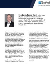 Gary Lewis, General Agent - MassMutual