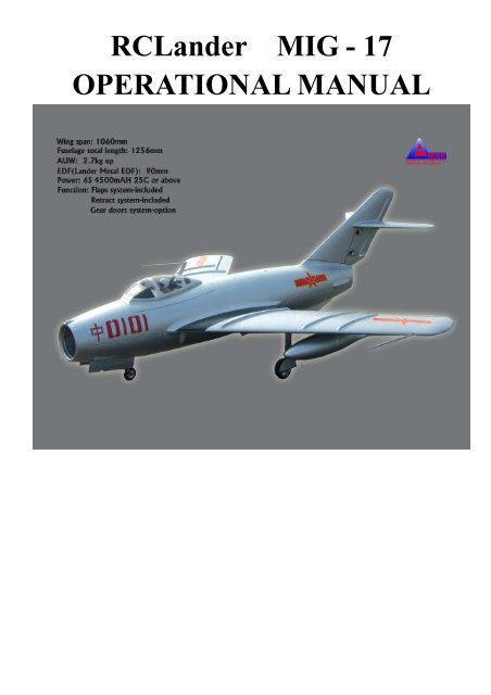 Mig-17 Operational Manual