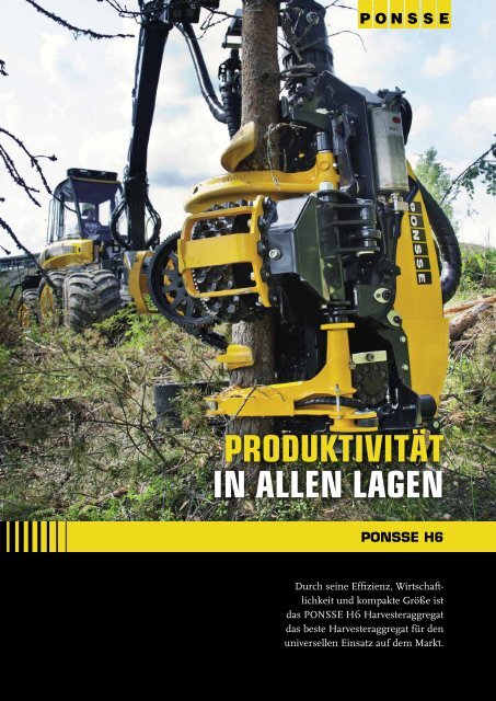 PONSSE H6 PRODUKTIVITÃT In allen lagen