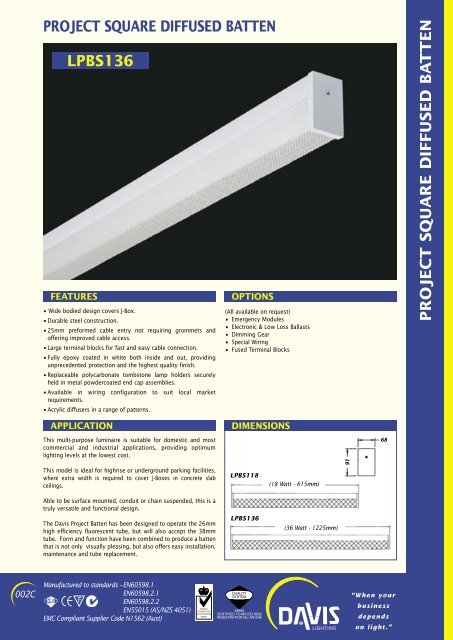 Square Diffused - Davis Lighting