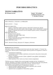 PERCORSO DIDATTICO TESTO NARRATIVO