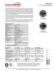 800 10375 65Â° Tri-sector Antenna - Kathrein Scala Division