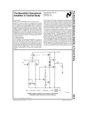 The Monolithic Operational Amplifier - Electrical and Computer ...