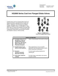 VG2000 Series Cast Iron Flanged Globe Valves Product Bulletin