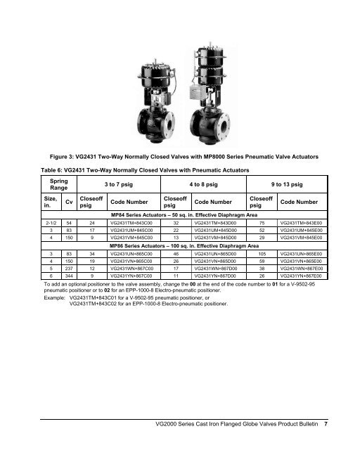 VG2000 Series Cast Iron Flanged Globe Valves Product Bulletin