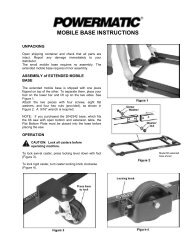 MOBILE BASE INSTRUCTIONS - JET Tools