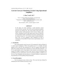 Current Conveyor Simulation Circuits Using Operational Amplifiers