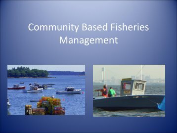 Community Based Fisheries Management - Marine Conservation ...