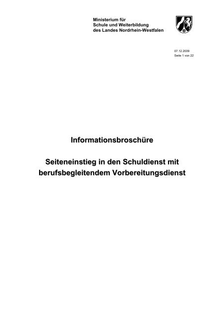 InfobroschÃ¼re Seiteneinstieg - Zentrum fÃ¼r schulpraktische ...