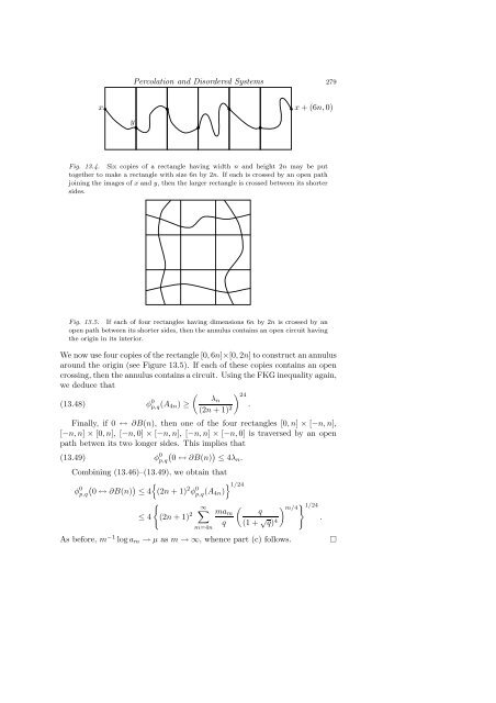 PERCOLATION AND DISORDERED SYSTEMS Geoffrey GRIMMETT