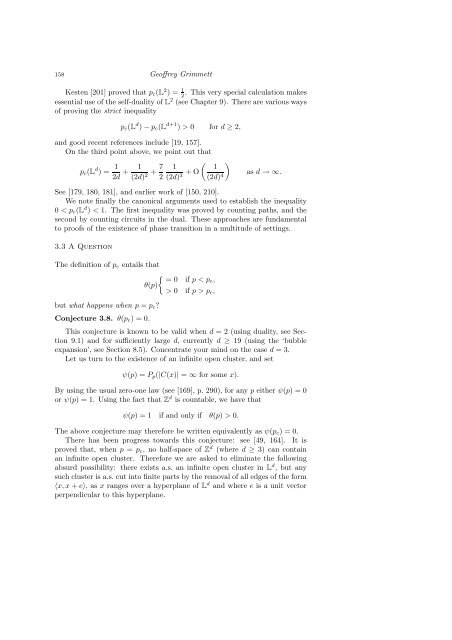PERCOLATION AND DISORDERED SYSTEMS Geoffrey GRIMMETT