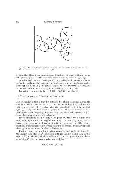 PERCOLATION AND DISORDERED SYSTEMS Geoffrey GRIMMETT