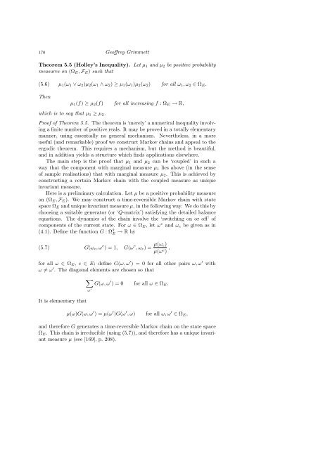 PERCOLATION AND DISORDERED SYSTEMS Geoffrey GRIMMETT