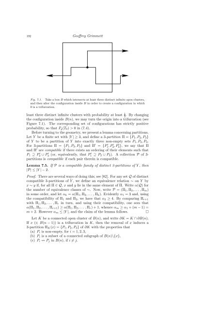 PERCOLATION AND DISORDERED SYSTEMS Geoffrey GRIMMETT
