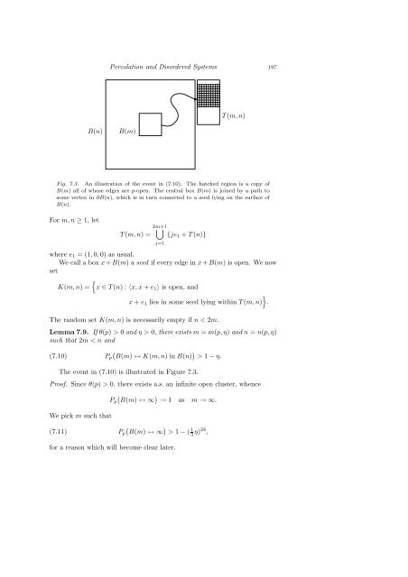PERCOLATION AND DISORDERED SYSTEMS Geoffrey GRIMMETT