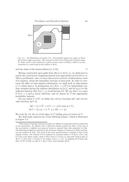 PERCOLATION AND DISORDERED SYSTEMS Geoffrey GRIMMETT