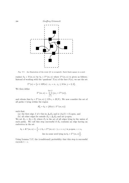 PERCOLATION AND DISORDERED SYSTEMS Geoffrey GRIMMETT