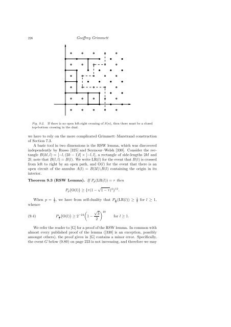 PERCOLATION AND DISORDERED SYSTEMS Geoffrey GRIMMETT