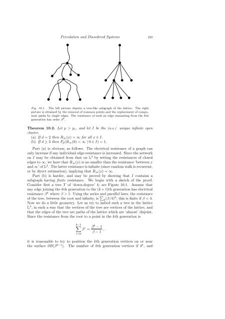 PERCOLATION AND DISORDERED SYSTEMS Geoffrey GRIMMETT