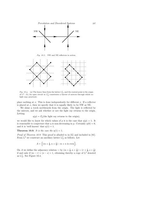 PERCOLATION AND DISORDERED SYSTEMS Geoffrey GRIMMETT