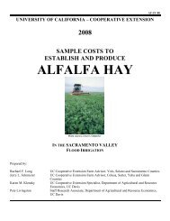 Sample Costs to Establish and Produce Alfalfa Hay - Cost & Return ...