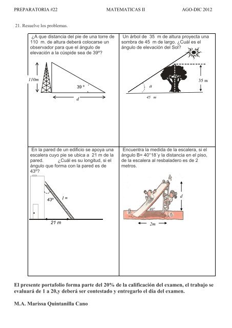 PREPARATORIA #22 MATEMATICAS II AGO-DIC 2012 GUIA DE ...