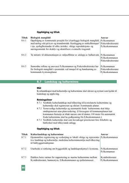 Fylkesdelplan for kystsona 2001-2004 - Hordaland fylkeskommune