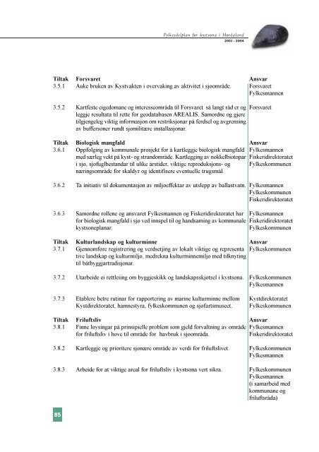 Fylkesdelplan for kystsona 2001-2004 - Hordaland fylkeskommune